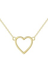 fetching simple circle karma heart gold baby necklace